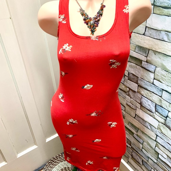 Red Mini Dress - Picture 2 of 5